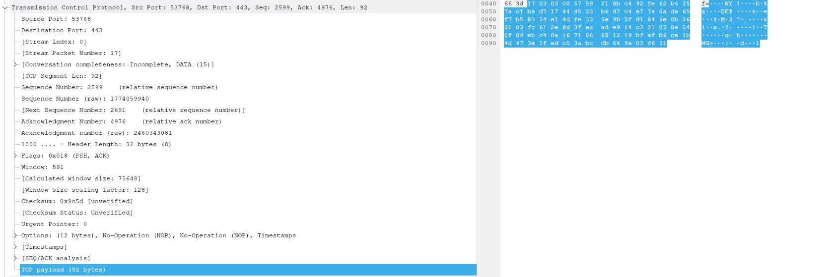 TLS payload (HTTPS)